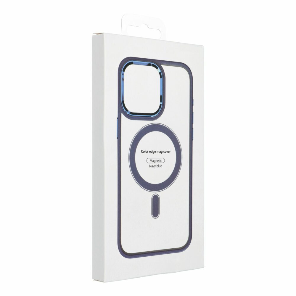 COLOR EDGE MAG COVER case compatible with MagSafe for IPHONE 13 Pro Max navy blue
