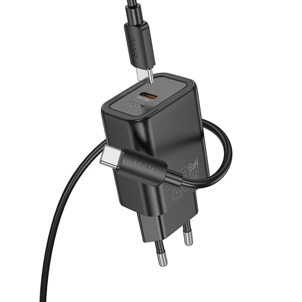 HOCO wall charger Type C + cable Type C to Type C PD QC 20W N60 black