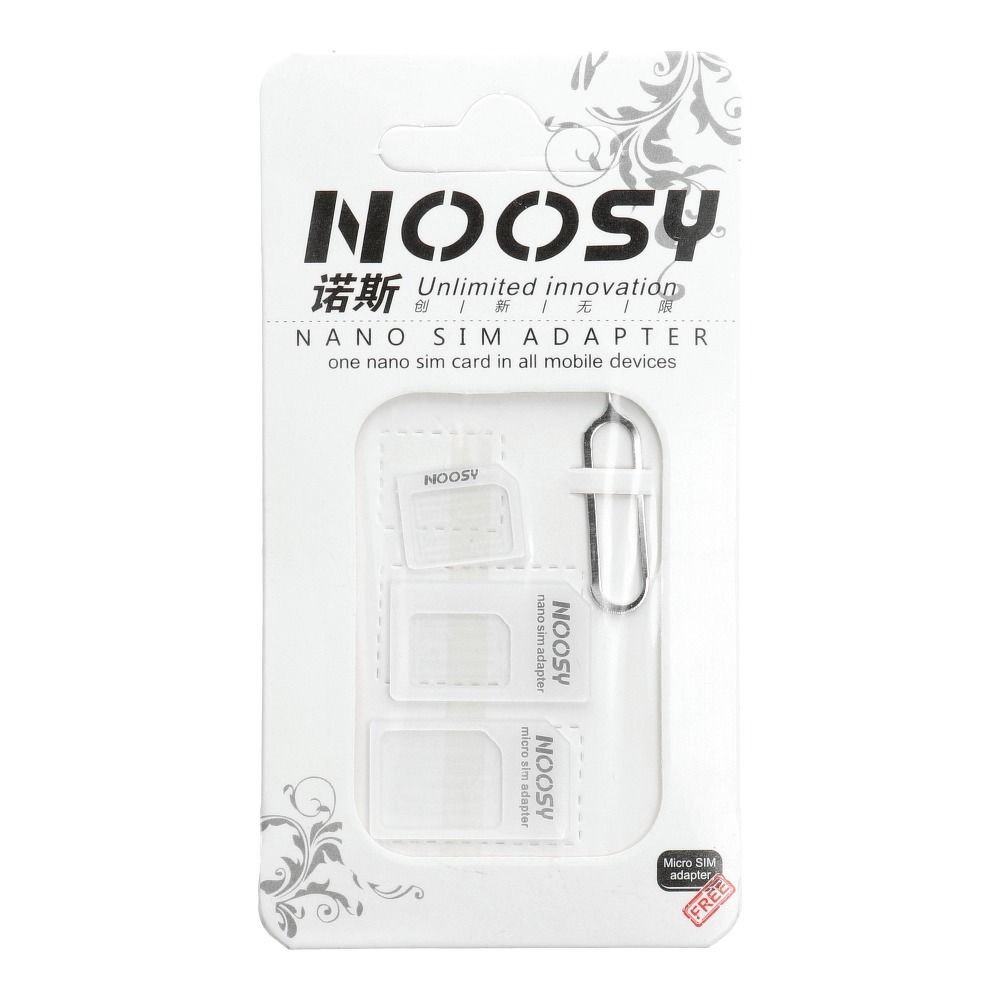5dfabbd74b0e7f3b9daa3ea36bf2dfcf Adapters Nano SIM/Micro, Micro Sim and Nano/Sim (NOOSY 3in1) white
