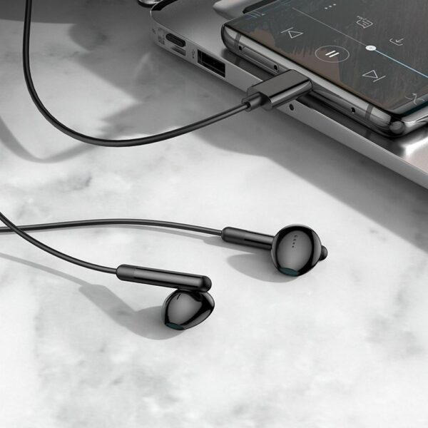 HOCO wire earphones Type C with microphone M93 black