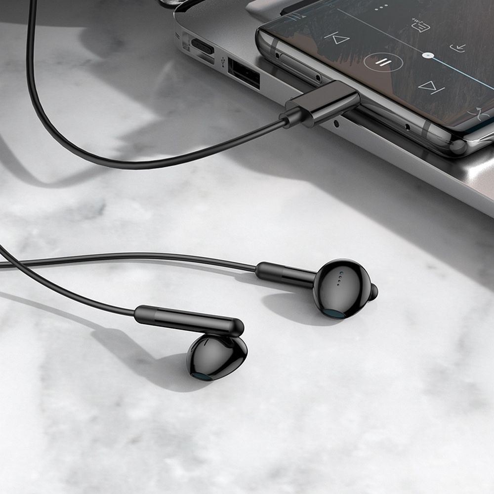 HOCO wire earphones Type C with microphone M93 black