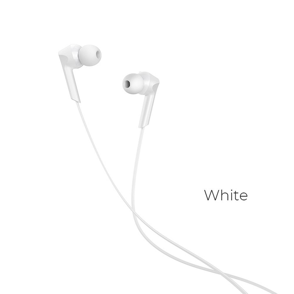 5e726d5a034cc97f48d4c61c4b7bb6f6 HOCO wire earphones Jack 3,5 mm with microphone M72 white