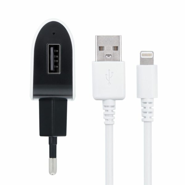 FORCELL F-ENERGY U19 travel charger USB A + cable USB A to Lightning 1A 5W white black