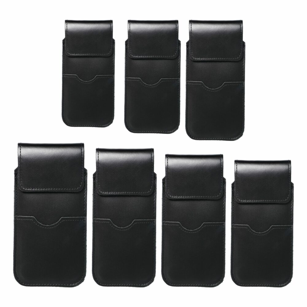 ROYAL - Leather universal flap pocket / black - Size XL - IPHONE 11 / 12 / 13 / SAMSUNG S7 EDGE