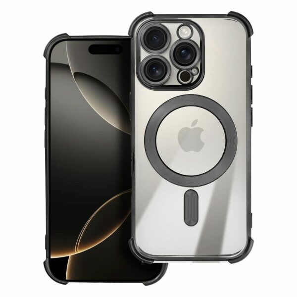Case ANTISHOCK ELECTRO for IPHONE 16 Pro compatible with MagSafe black