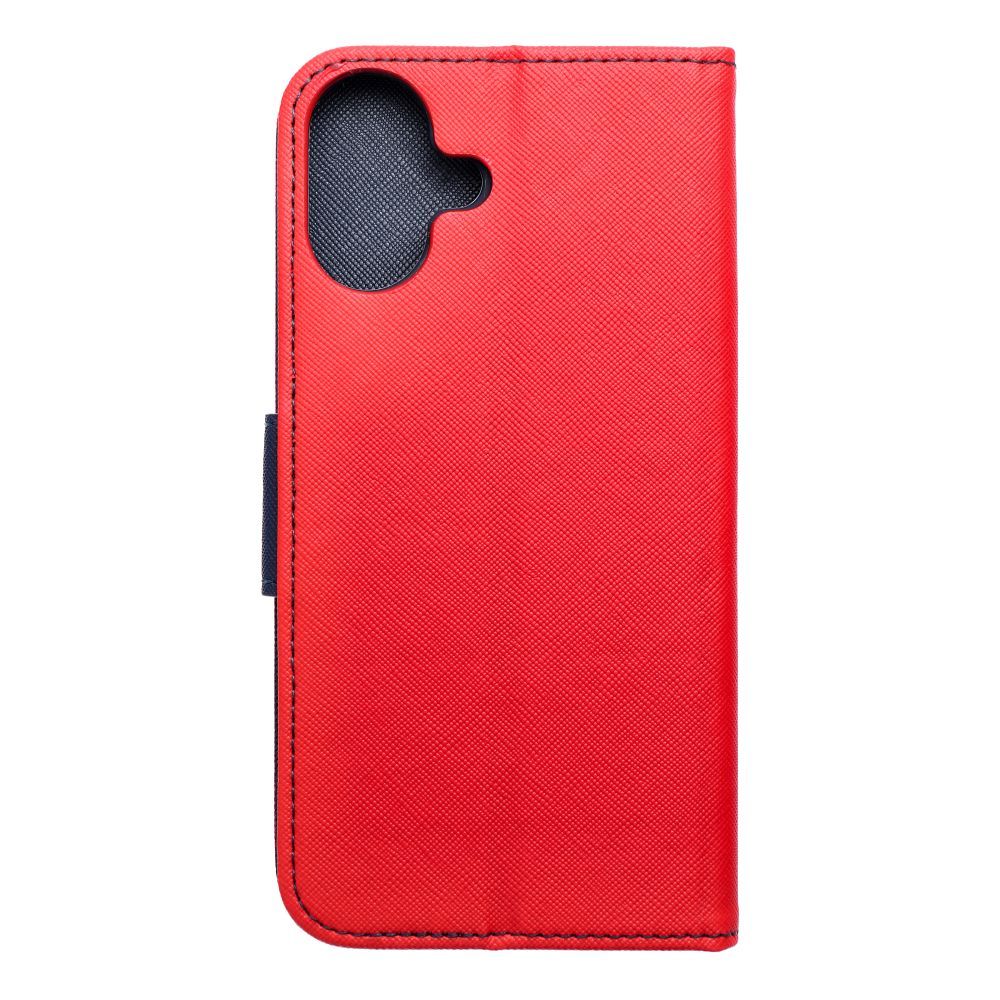 FANCY Book case for IPHONE 16 Plus red / navy