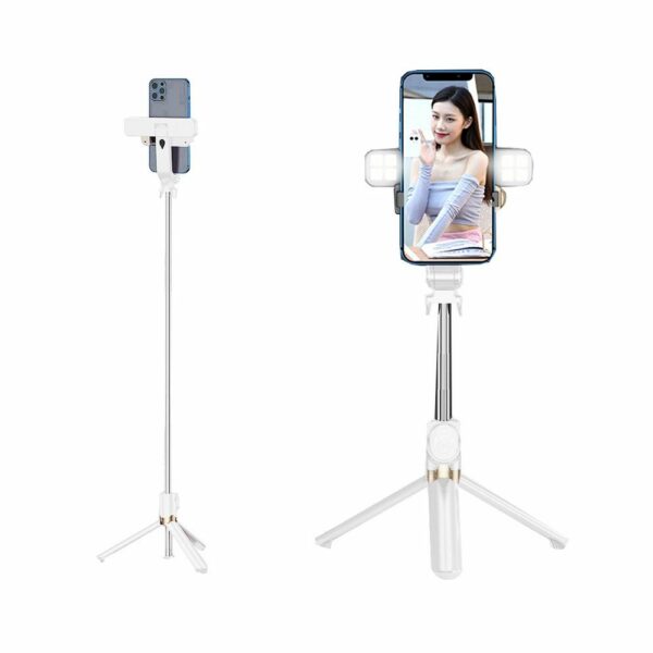 Selfie stick with wireless remote control tripod with LED SSTR-20 white