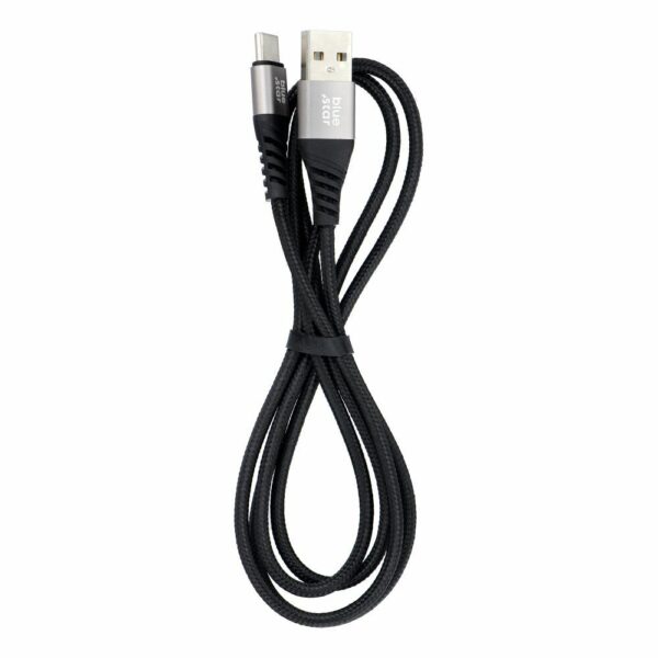 BLUE STAR braided cable 3A 20W USB A to Type C PD QC4.0 TFK-DC-003 1,2 m black