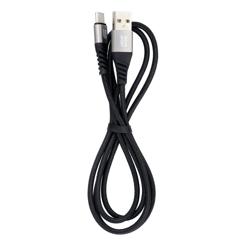 BLUE STAR braided cable 3A 20W USB A to Type C PD QC4.0 TFK-DC-003 1,2 m black