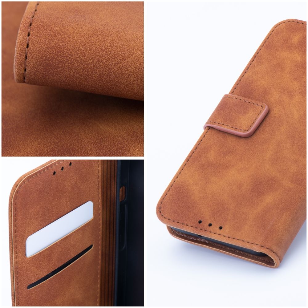 606126f1f237ce11bffc59a8f3866b0c TENDER Book Case for XIAOMI Redmi Note 14 5G brown