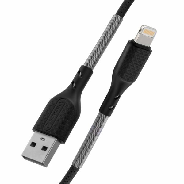 FORCELL F-ENERGY Carbon CB-01A cable USB A to Lightning 2,4A 12W 1 m black