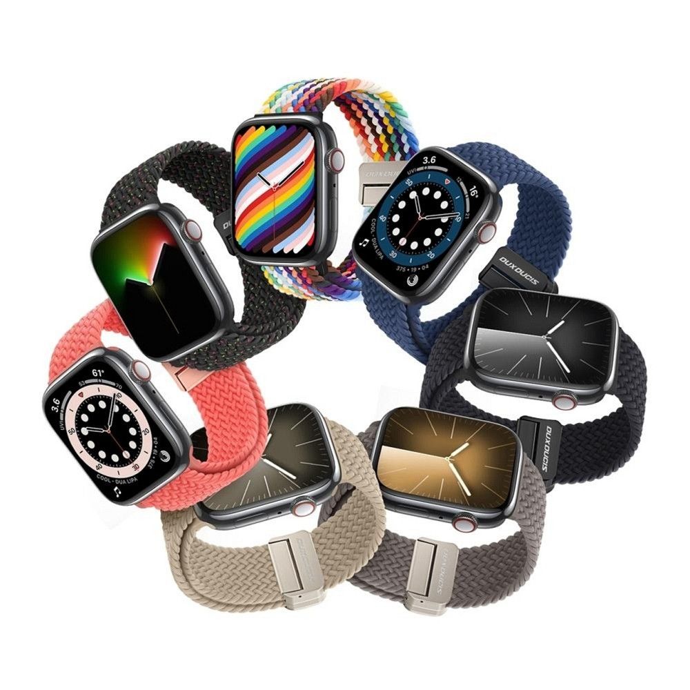 DUX DUCIS strap MIXTURE PRO stretchable braided for Apple Watch 38 / 40 / 41 mm guava