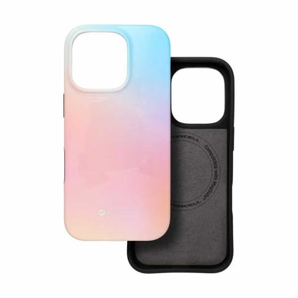 FORCELL F-PROTECT Mirage, Military Drop-Tested case compatible with MagSafe for IPHONE 15 PRO MAX pinky blue