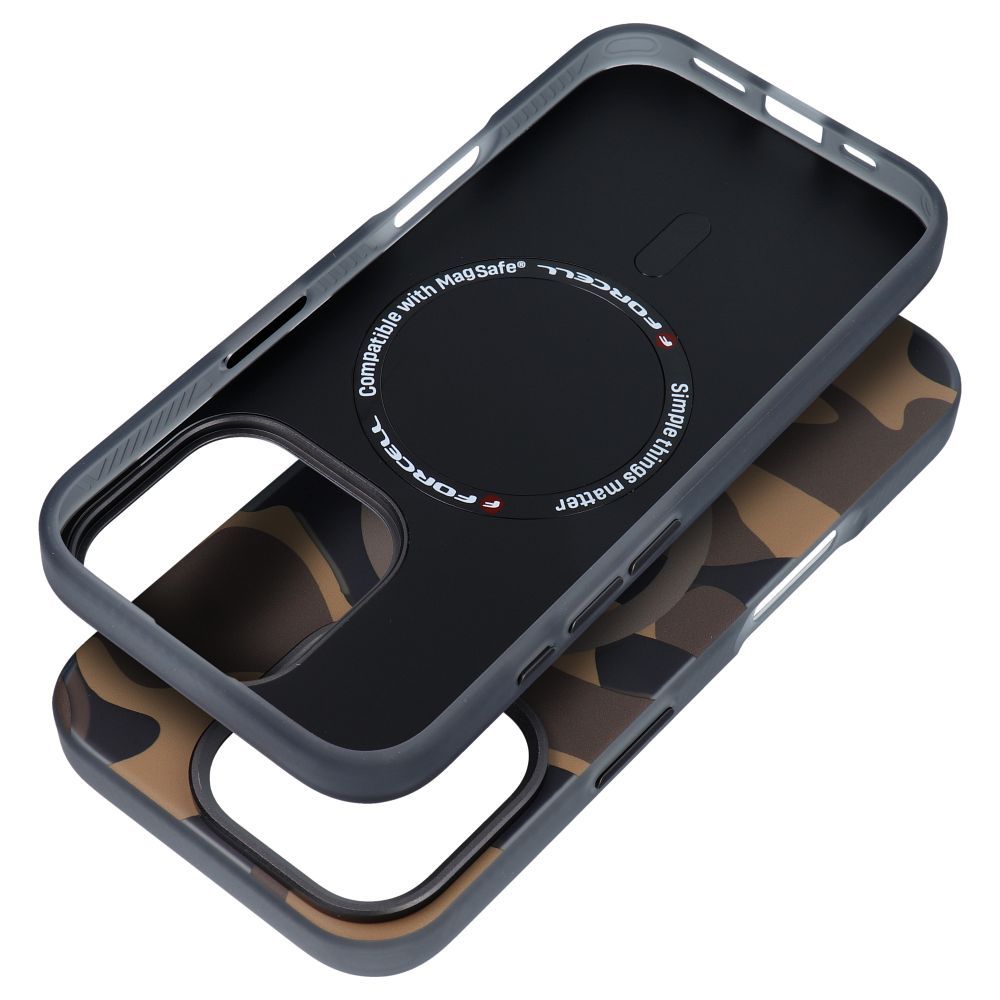 FORCELL F-PROTECT Levels with Dual Layer 4D technology, Military Drop-Test compatible with MagSafe for IPHONE 16 PLUS desert camo