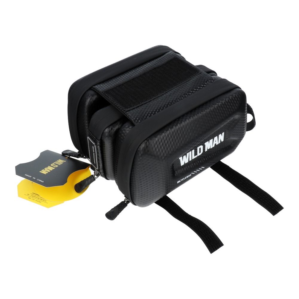 60fcc53618dbaa00cd5e2dbab1f6233c WILDMAN traveling bag for bike frame with zipper E6S 1,2L ( 4 "- 7" ) black