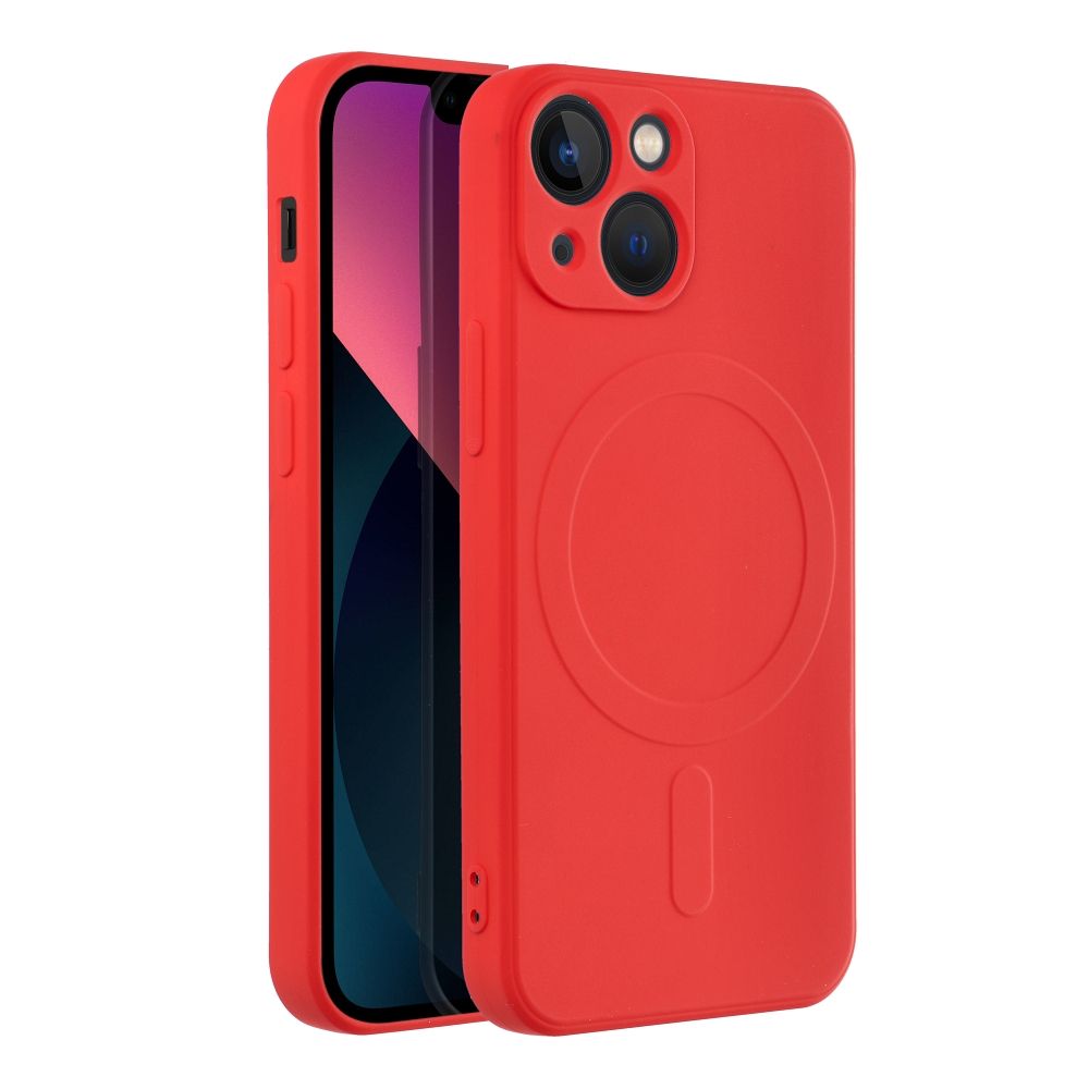 SILICONE MAG COVER case compatible with MagSafe for IPHONE 13 Mini red