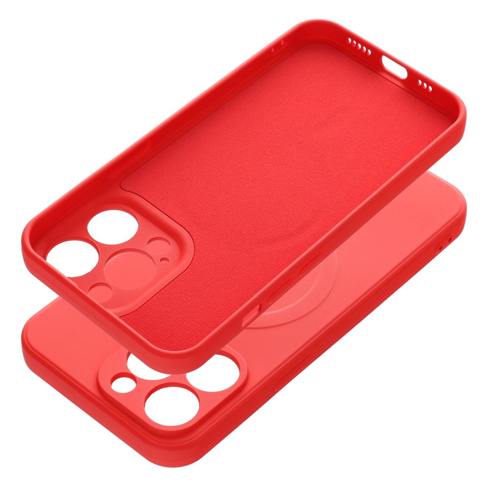 SILICONE MAG COVER case compatible with MagSafe for IPHONE 13 Pro red