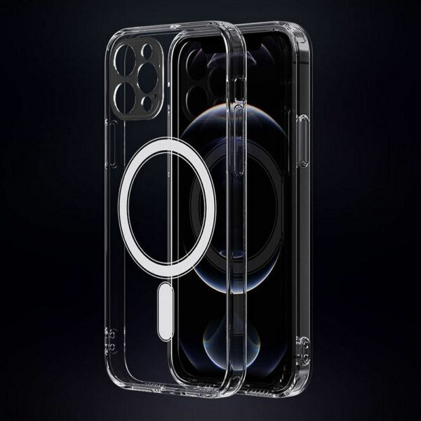 CLEAR MAG COVER case compatible with MagSafe for SAMSUNG S22 Ultra transparent