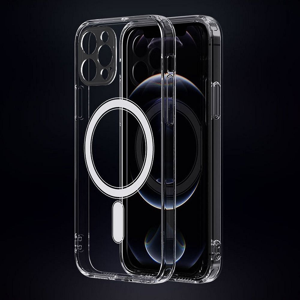 CLEAR MAG COVER case compatible with MagSafe for SAMSUNG S22 Ultra transparent