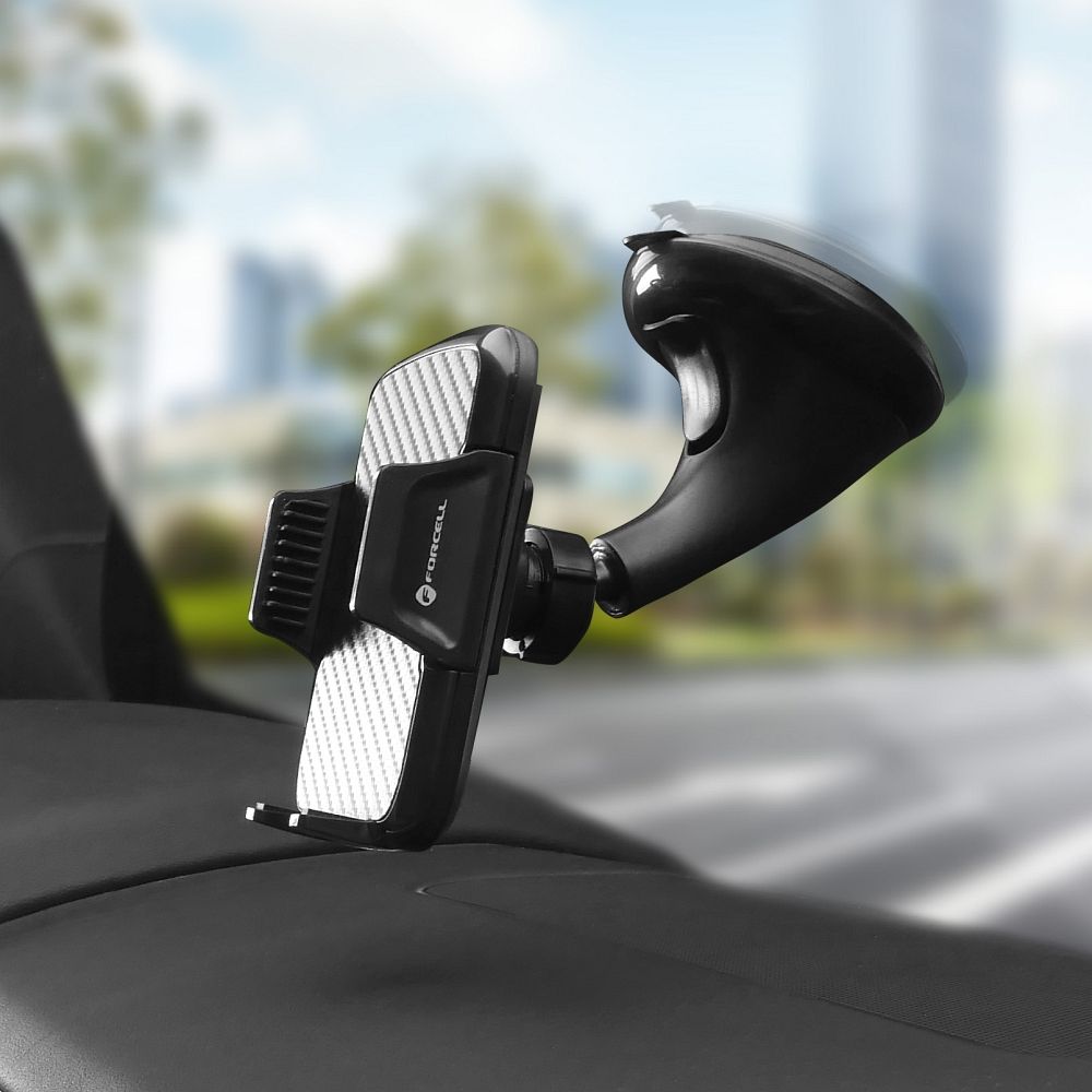 FORCELL F-GRIP Carbon HT1 car holder for windshield / dashboard black