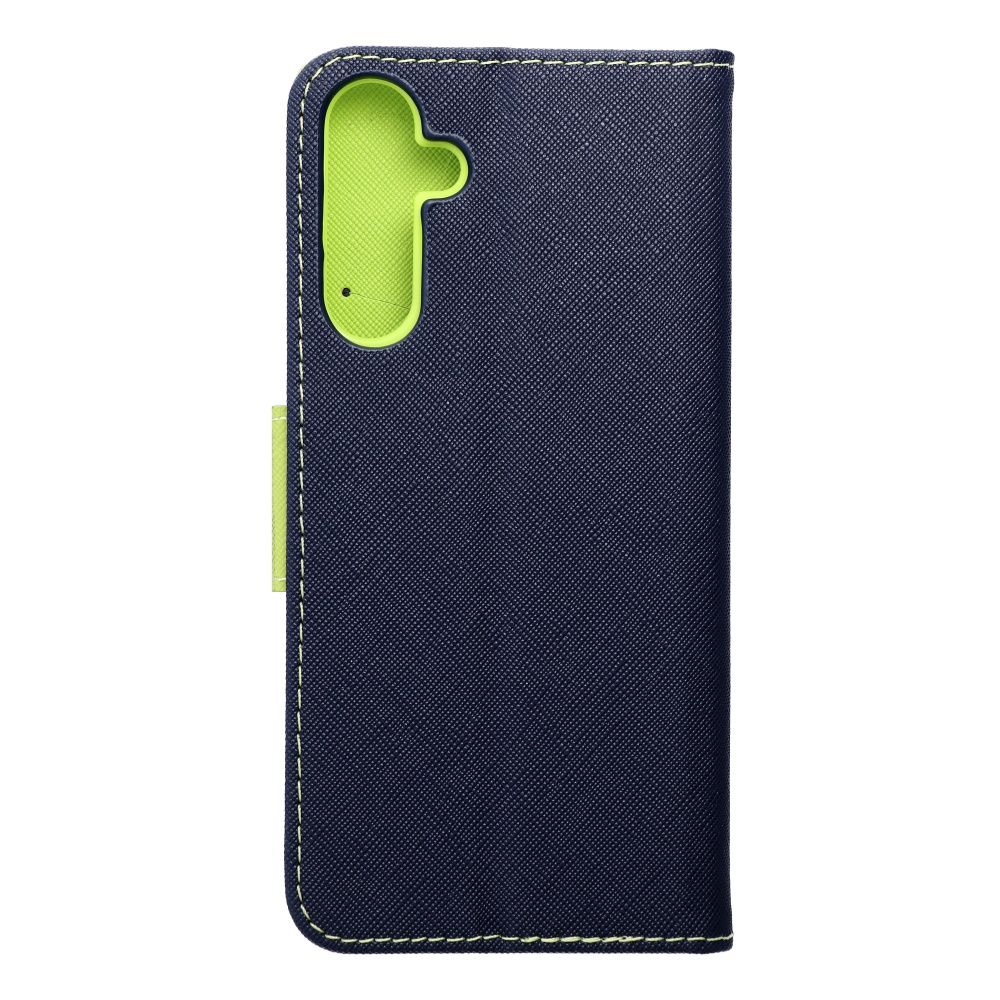 FANCY Book case for SAMSUNG A25 5G navy / lime