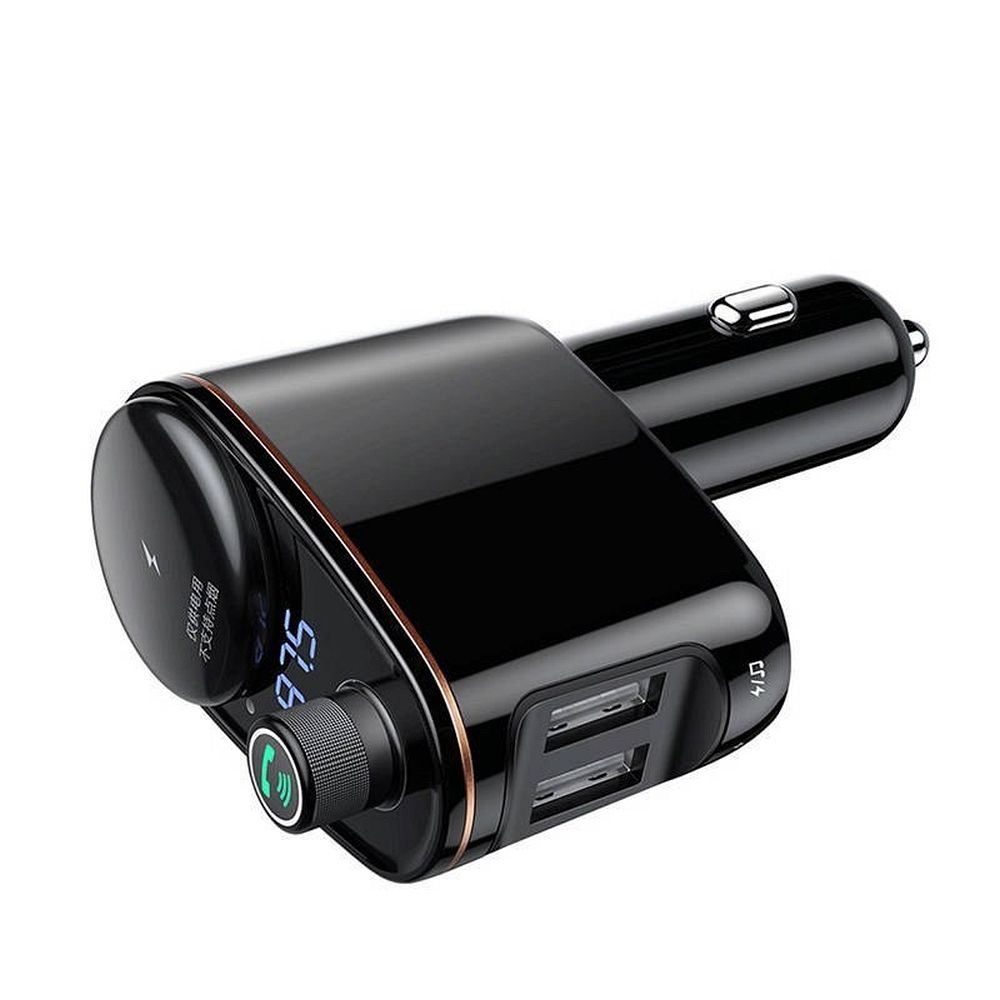 BASEUS car charger 2 x USB A + transmitter FM BT 3,4A S-06 CCHC000001 black