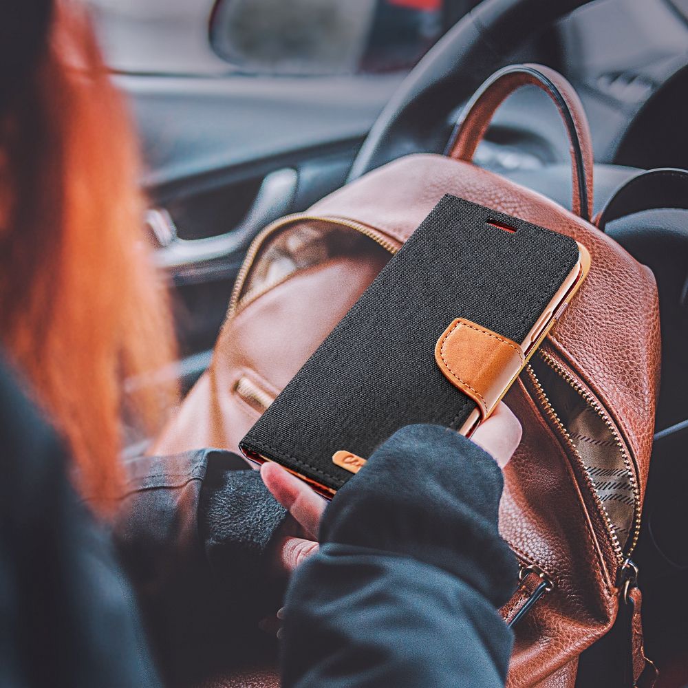 CANVAS Book case for IPHONE 16 Plus black