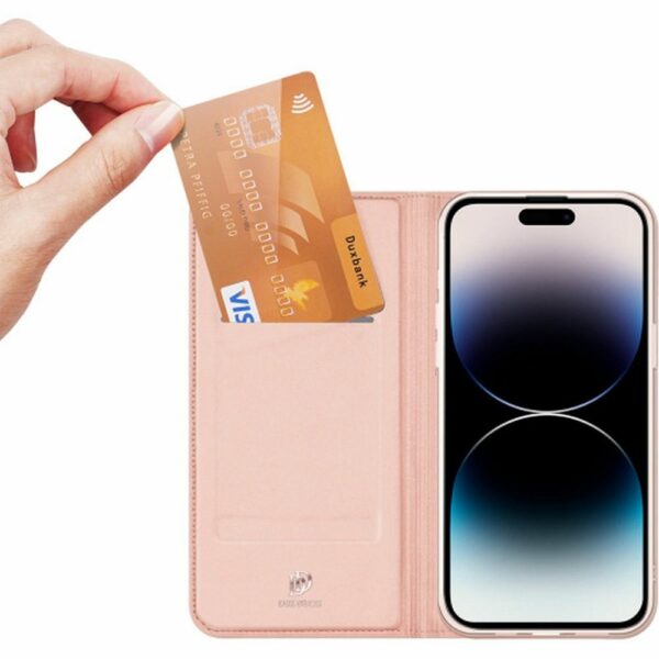 DUX DUCIS wallet case SKIN PRO for IPHONE 15 Pro rose