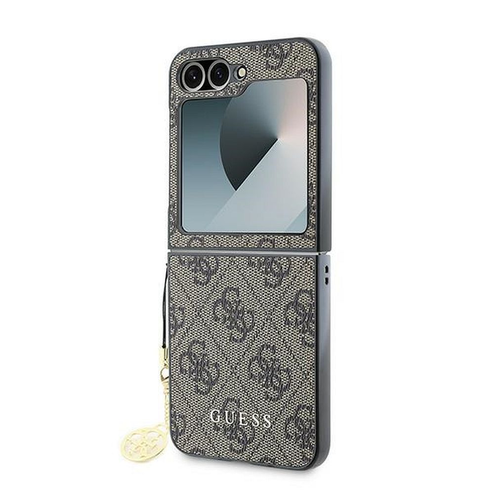 GUESS case for SAMSUNG Z Flip 6 GUHCZF6GF4GBR (HC PU 4G Charm) brown
