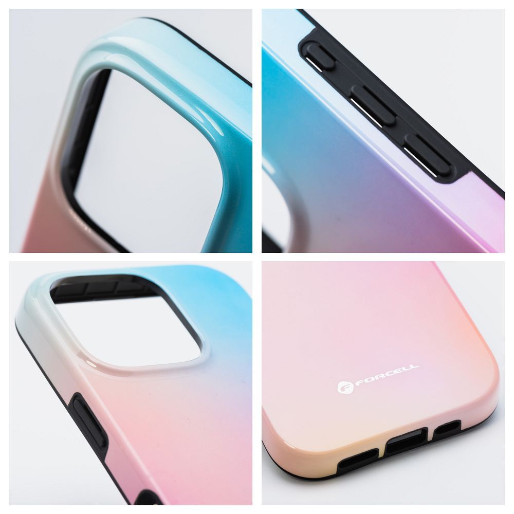 FORCELL F-PROTECT Mirage, Military Drop-Tested case compatible with MagSafe for IPHONE 15 PRO MAX pinky blue