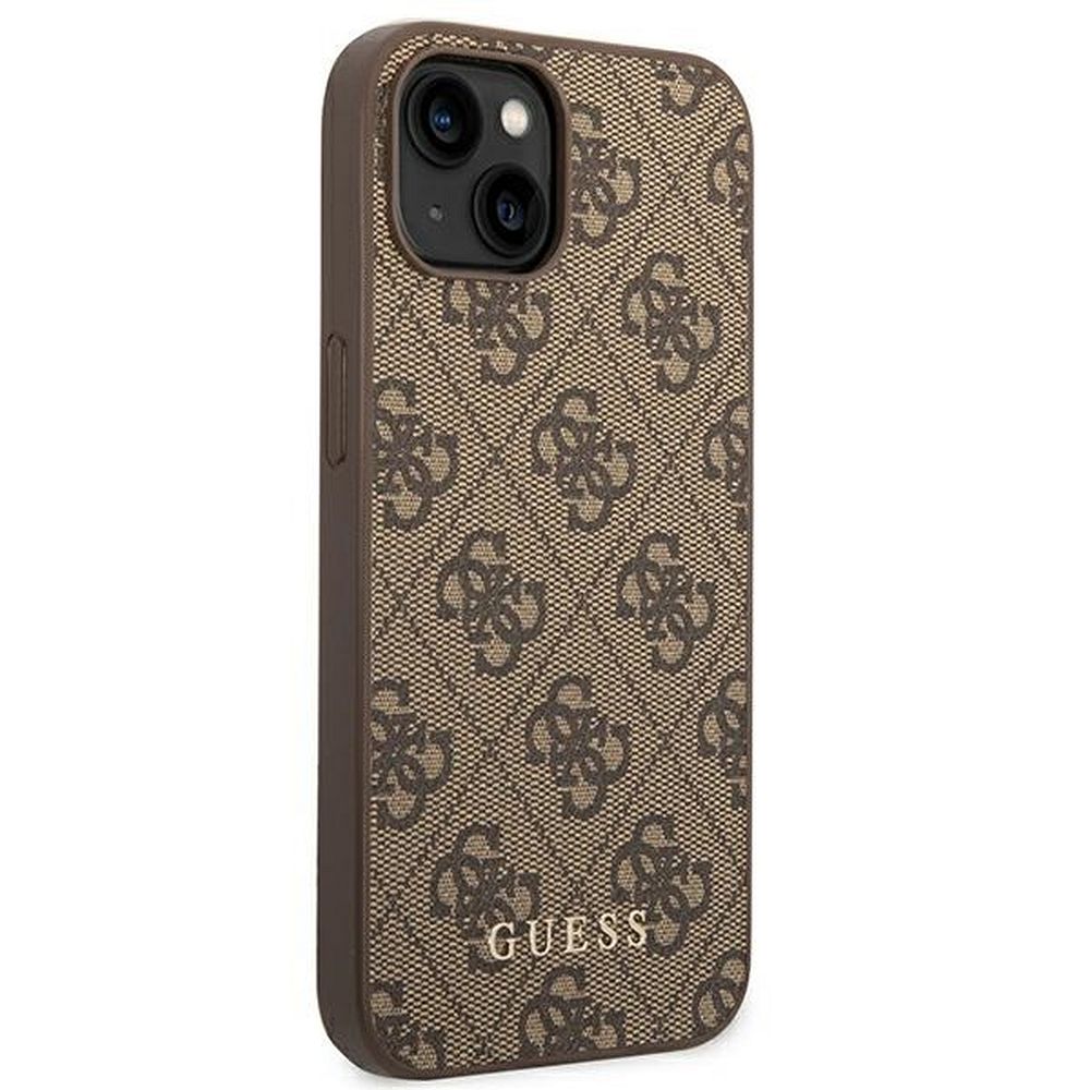 GUESS case for IPHONE 14 GUHCP14SG4GFBR (4G Gold Logo) brown