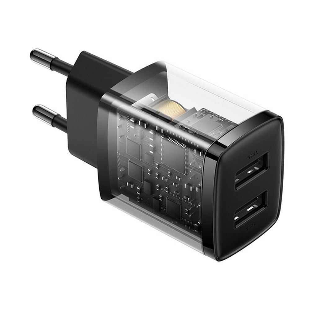 BASEUS wall charger 2 x USB A 2,1A 10,5W CCXJ010201 black