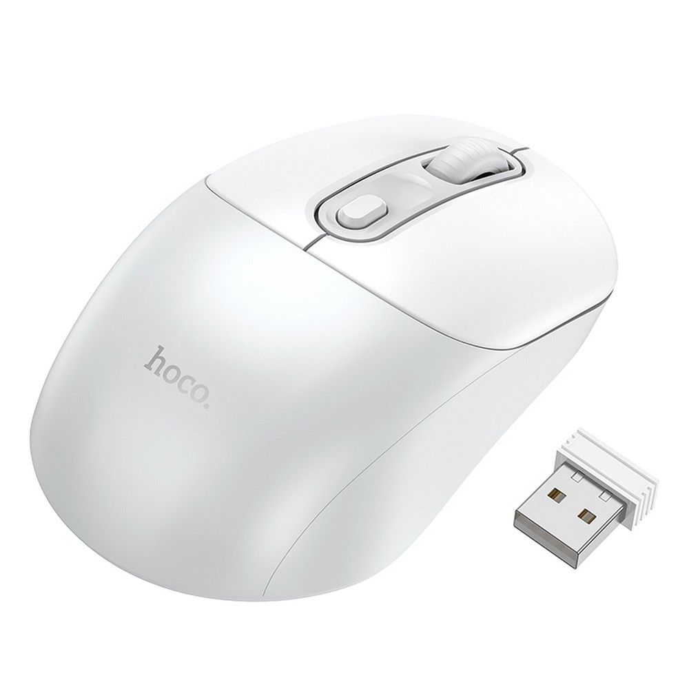 HOCO wireless computer mouse 2.4G GM28 white gray