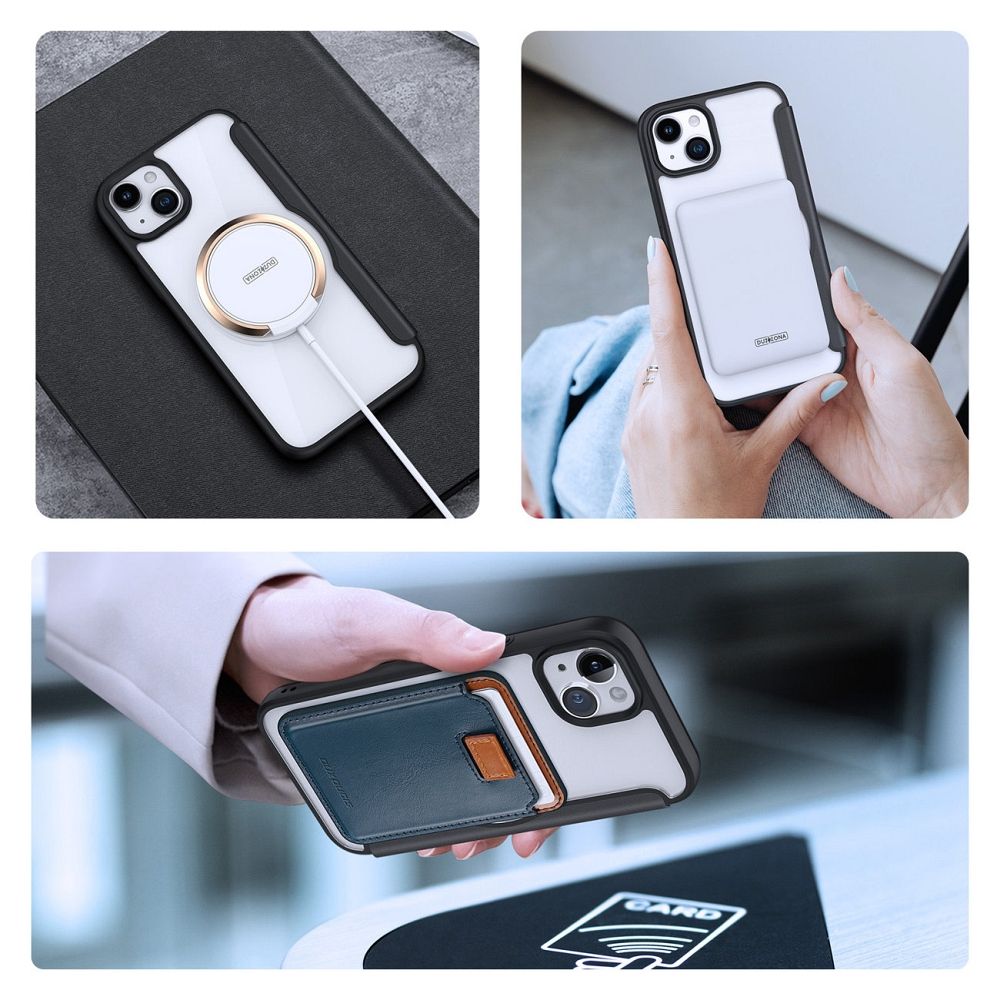 DUX DUCIS wallet case SKIN X PRO compatible with MagSafe for IPHONE 15 black