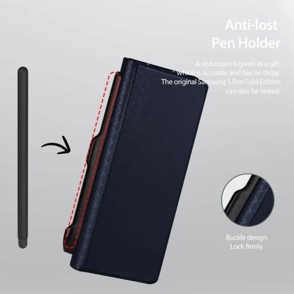 DUX DUCIS case BRIL with pen holder for SAMSUNG Z Fold SE/W25 blue