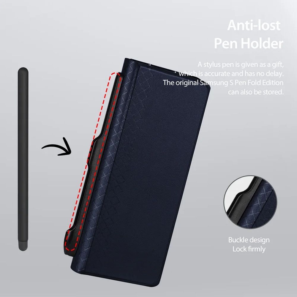 DUX DUCIS case BRIL with pen holder for SAMSUNG Z Fold SE/W25 blue