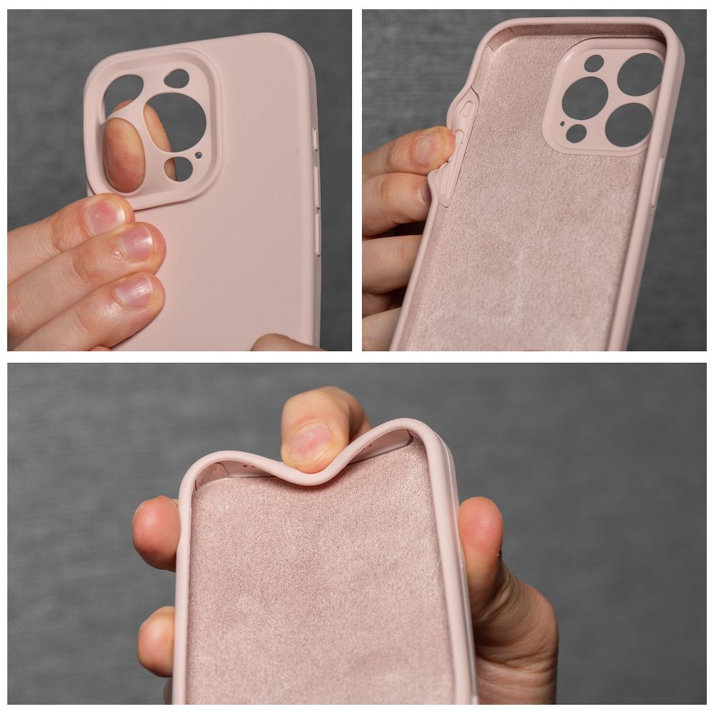Case SILICONE 2mm for IPHONE 16 sand pink