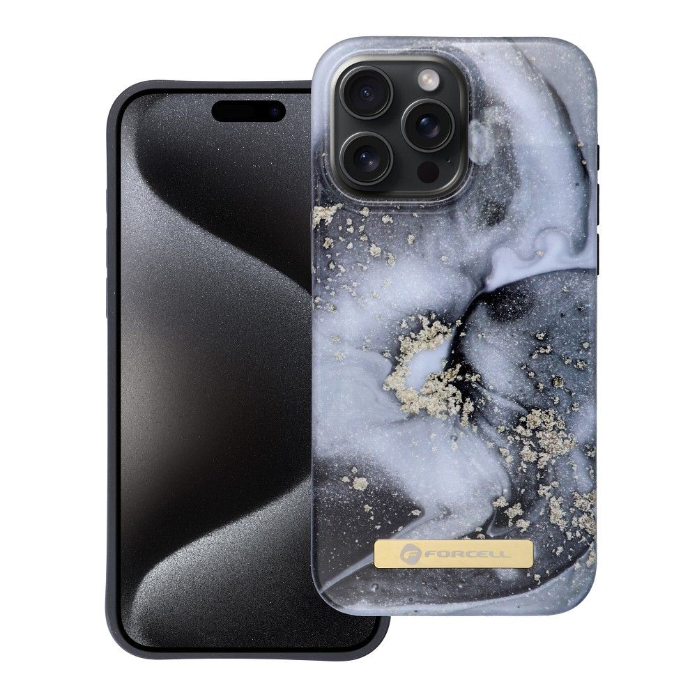 FORCELL F-PROTECT Mirage case compatible with MagSafe for IPHONE 15 Pro Max marble mist