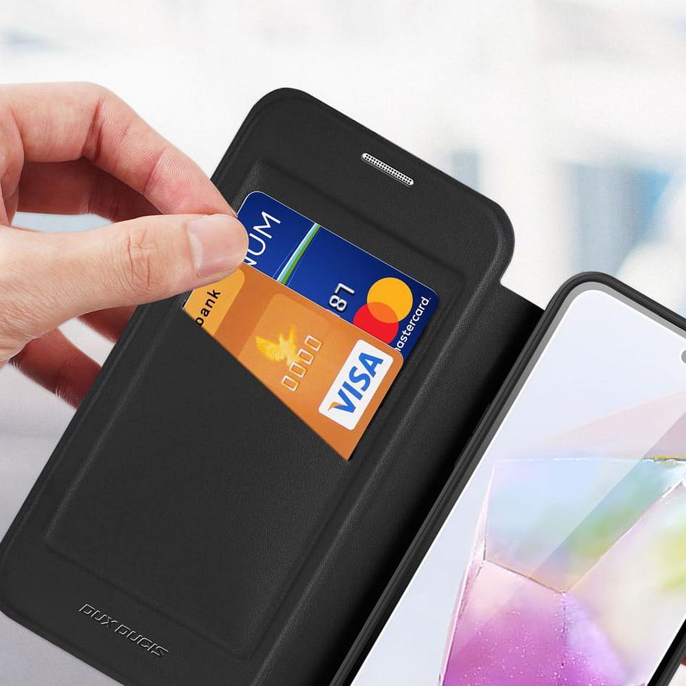 DUX DUCIS wallet case SKIN X PRO compatible with MagSafe for SAMSUNG A36/A56 5G black