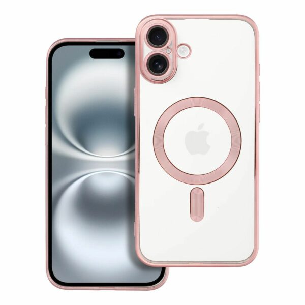 ELECTRO MAG COVER case compatible with MagSafe for IPHONE 16 Plus rose gold