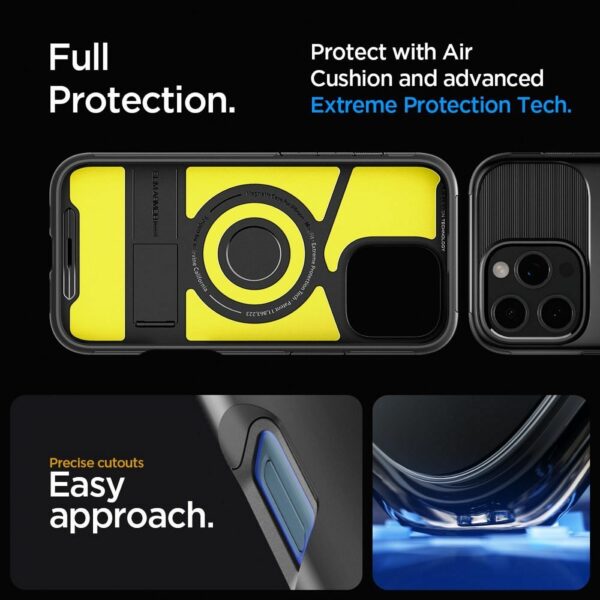 SPIGEN case SLIM ARMOR MAG compatible with MagSafe for IPHONE 16 Pro black