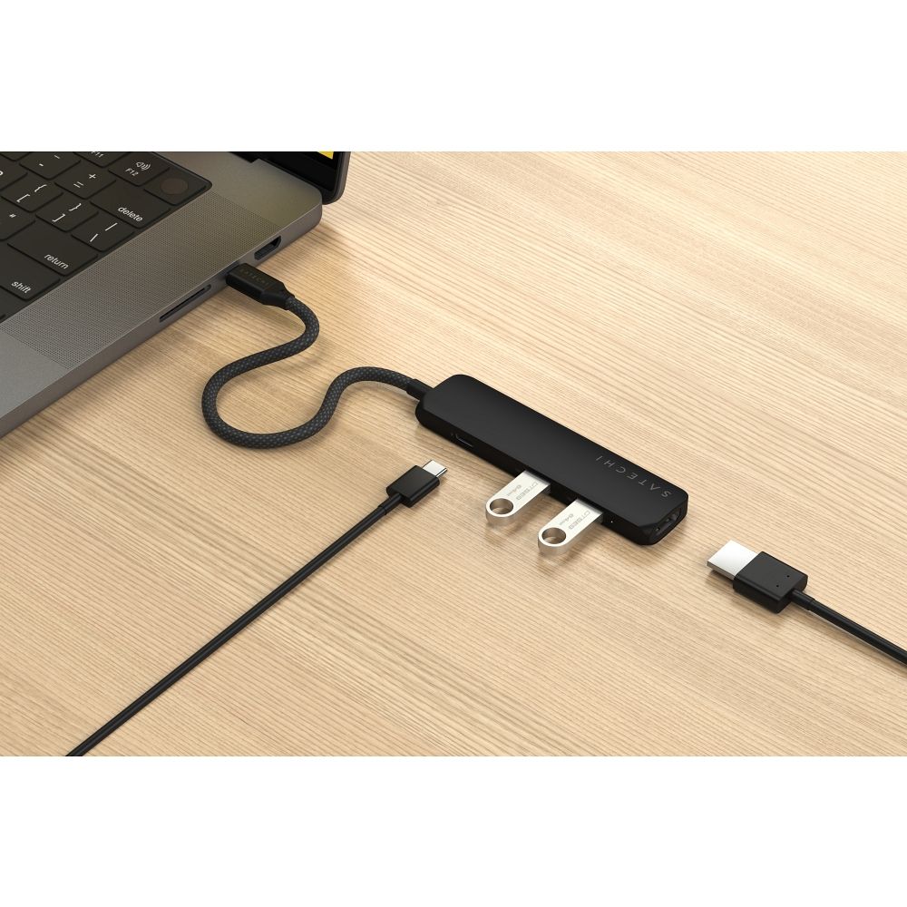SATECHI adapter HUB 4in1 Type C ST-P4SK black