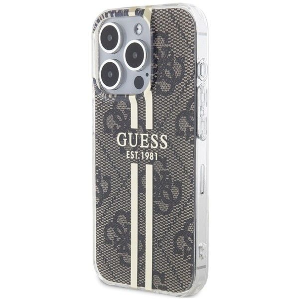 GUESS case for IPHONE 15 Pro Max GUHCP15XH4PSEGW (4G Gold Stripe) brown