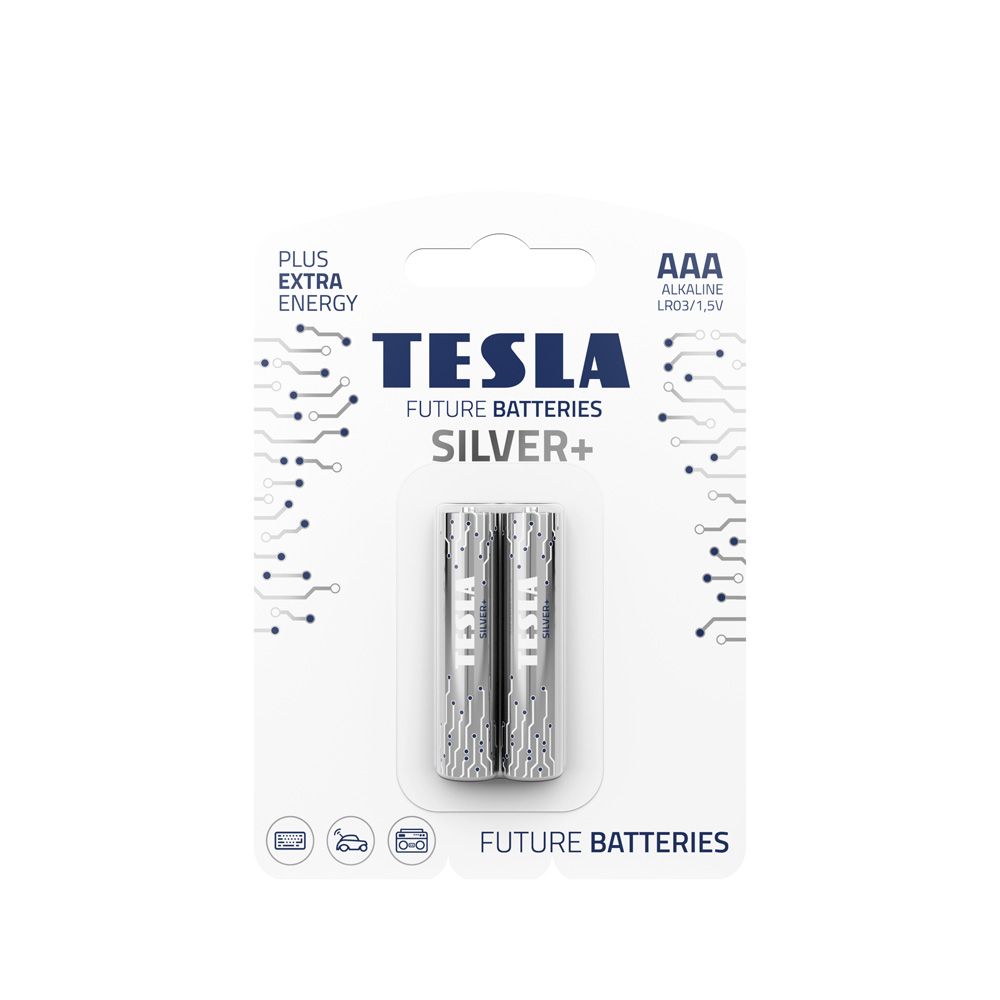 TESLA alkaline battery R3 (AAA) SILVER+ [2x120] 2 pcs