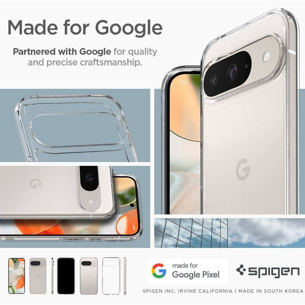 SPIGEN case ULTRA HYBRID for GOOGLE Pixel 9 / 9 Pro crystal clear