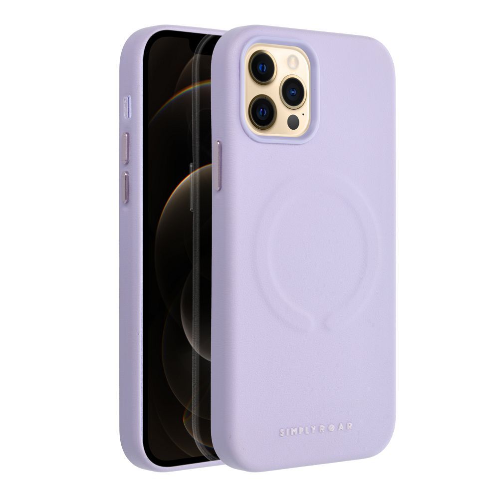 ROAR case LEATHER MAG compatible with MagSafe for IPHONE 12 Pro purple