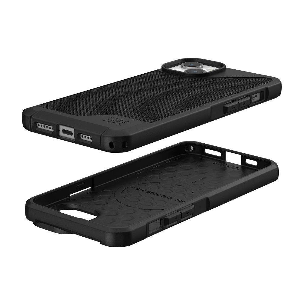 UAG Urban Armor Gear case METROPOLIS LT compatible with MagSafe for IPHONE 15 Plus kevlar black