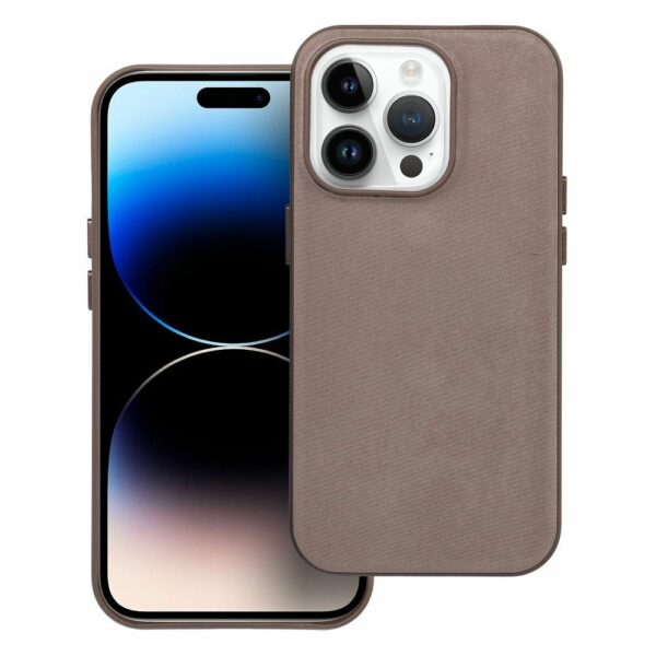 WOVEN MAG COVER case compatible with MagSafe for IPHONE 14 Pro light brown