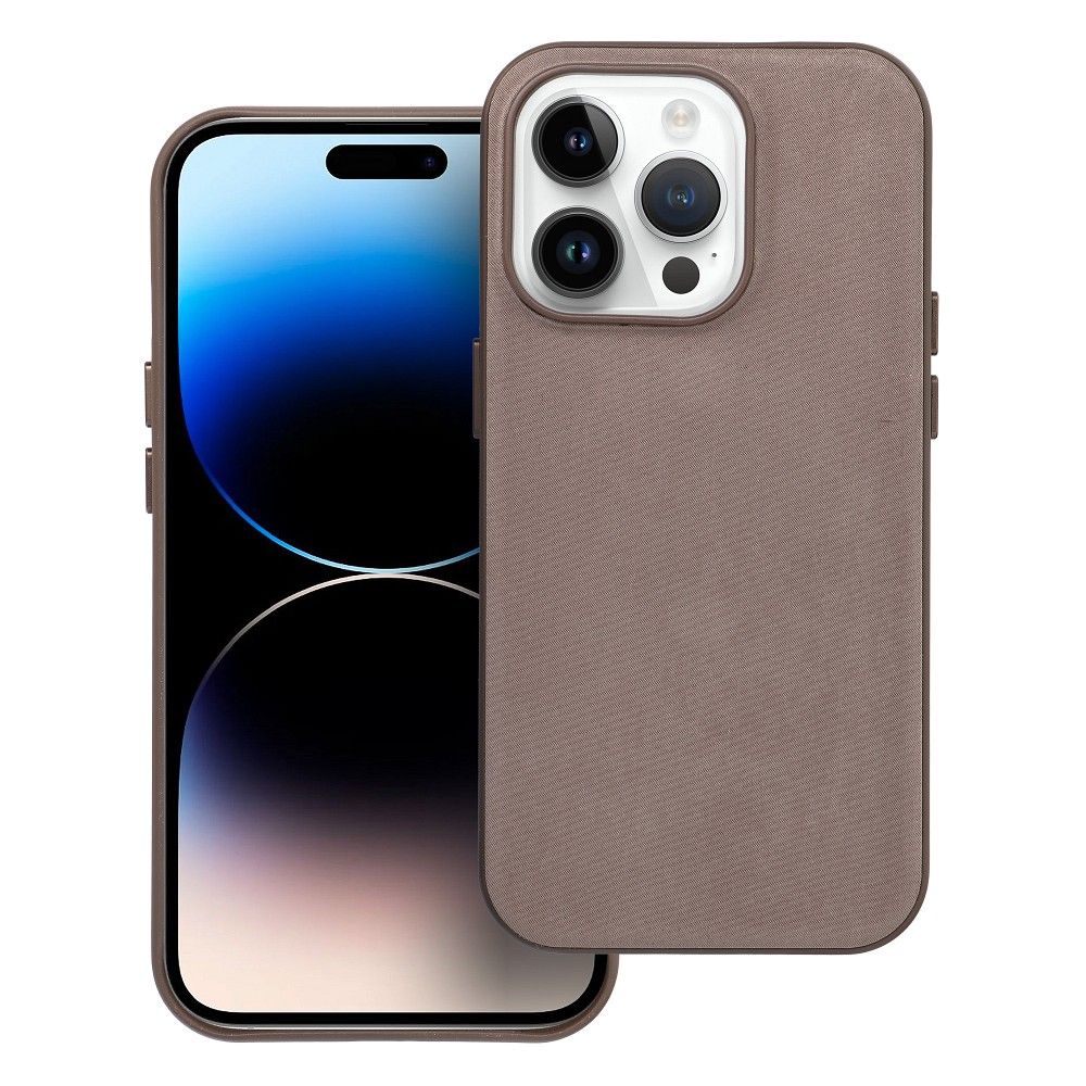 WOVEN MAG COVER case compatible with MagSafe for IPHONE 14 Pro light brown
