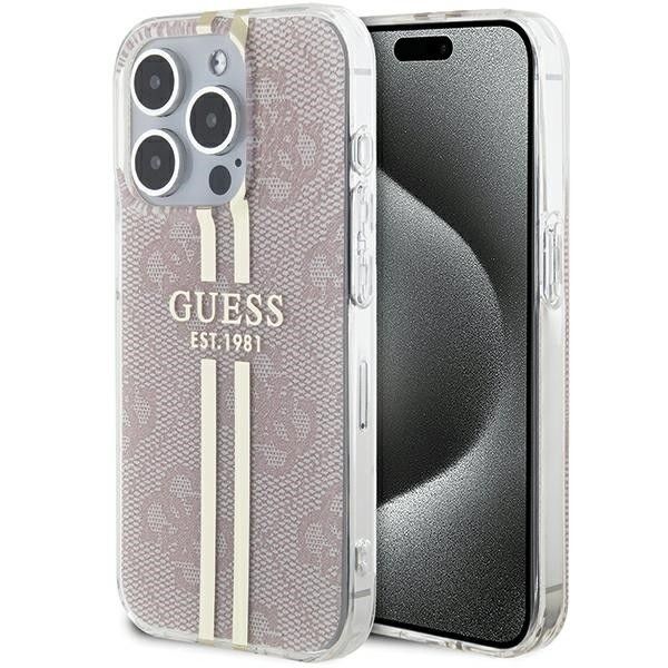 GUESS case for IPHONE 14 Pro Max GUHCP14XH4PSEGP (4G Gold Stripe) pink